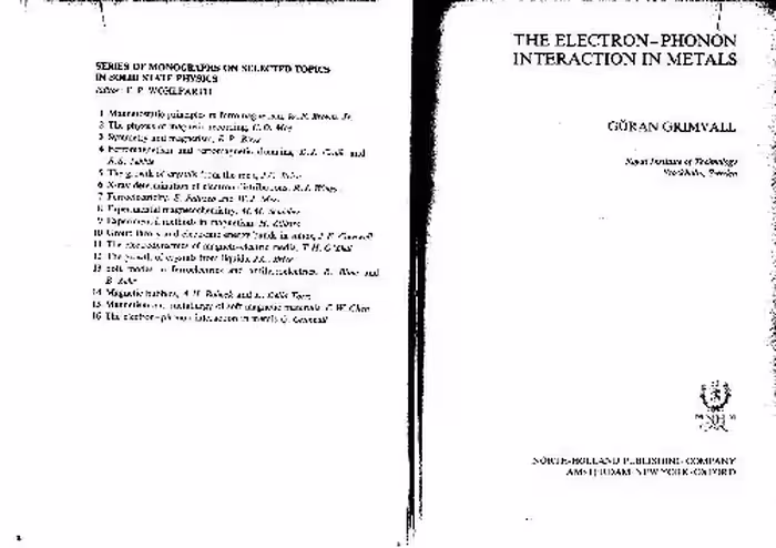 خرید و دانلود نسخه کامل کتاب The electron-phonon interaction in metals
