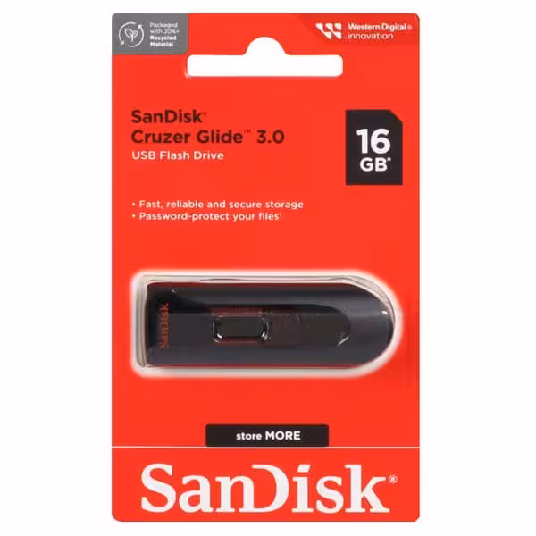 فلش مموری سن دیسک مدل Cruzer Glide USB3.0 ظرفیت 16 گیگابایت