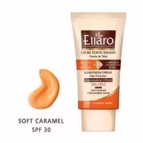 کرم ضد آفتاب الارو SPF30 کرم پودری فاقد چربی soft caramel الارو 40 ميل