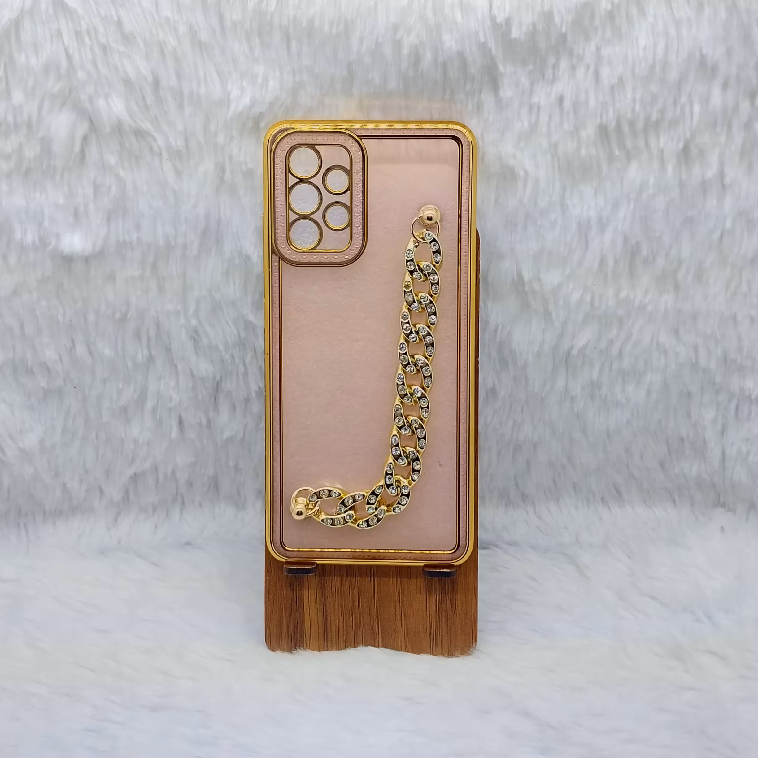 گارد (قاب) گوشی دخترانه A32 4G مدل دستبندی کارتیر رنگ صورتی  مناسب گوشی  Samsung  A32  4G