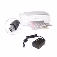 آداپتور پرینتر اچ پی 32 ولت 700 میلی آمپر سوکت 3 پین طوسی HP 32V/700MA طول سیم بالای یک متر و دارای نویزگیر