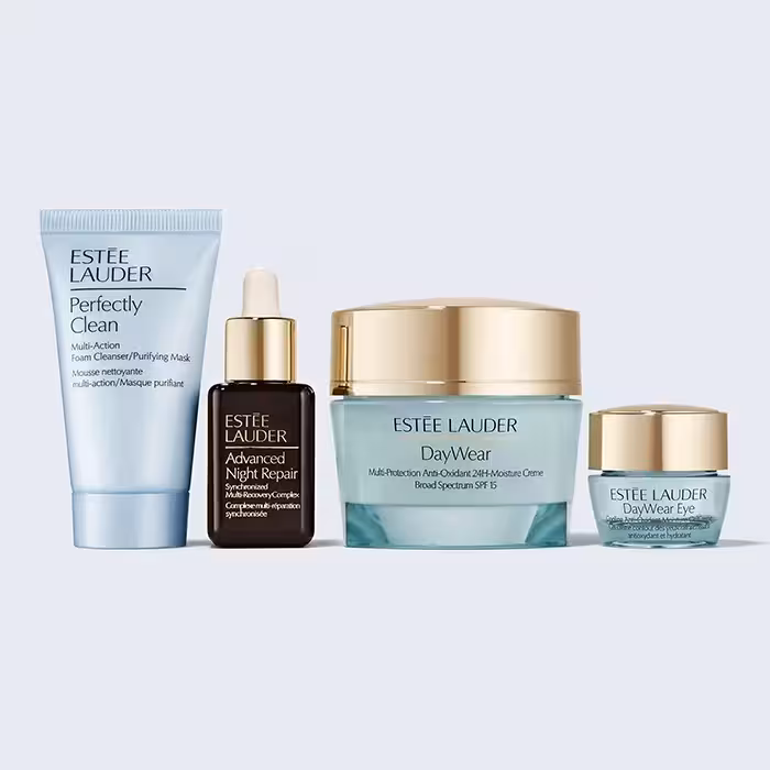 ست مراقبت از پوست استی لادر مدل دی ویرDayWear Moisturizer Holiday Skincare Set The Hydrating Routine