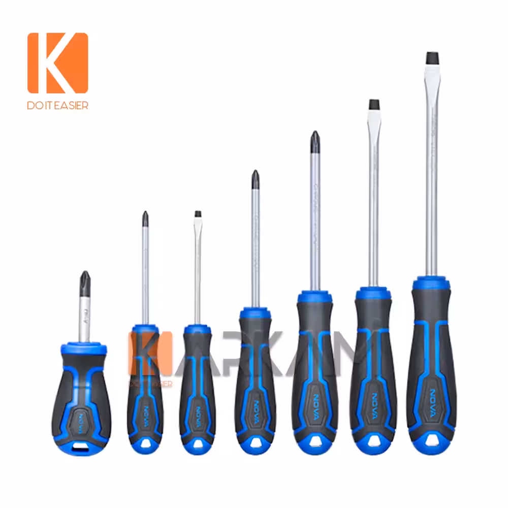 پیچگوشتی 7 عددی دسته پلاستیکی 1791 نوا