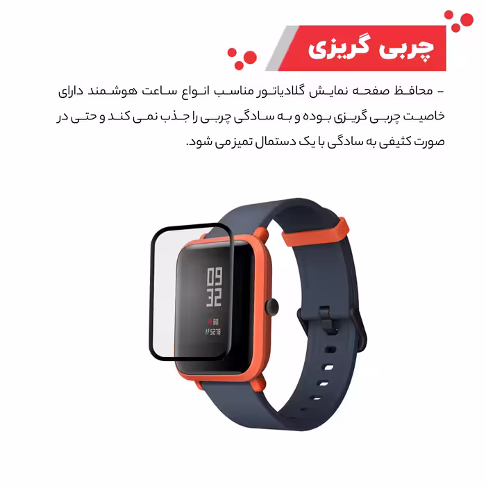 محافظ صفحه نمایش گلادیاتور مدل GWP3000 مناسب برای ساعت هوشمند شیائومی Amazfit Bip بسته سه عددی