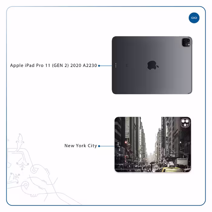برچسب پوششی ماهوت مدل New York City مناسب برای تبلت اپل iPad Pro 11 (GEN 2) 2020 A2230
