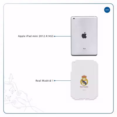 برچسب پوششی ماهوت مدل Real-Madrid مناسب برای تبلت اپل iPad mini 2012 A1455