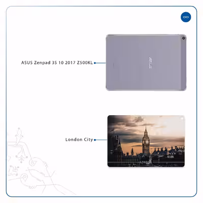 برچسب پوششی ماهوت مدل London City مناسب برای تبلت ایسوس Zenpad 3S 10 2017 Z500KL