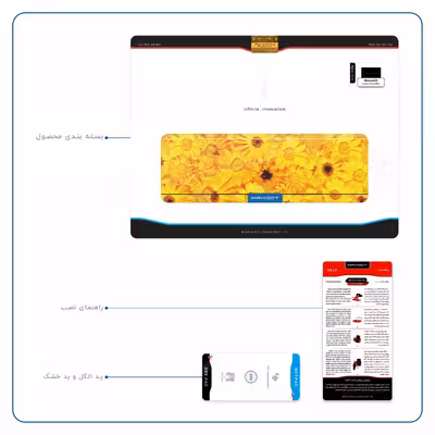 برچسب پوششی ماهوت مدل Yellow-Flower مناسب برای تبلت مایکروسافت Surface Pro 2 2013