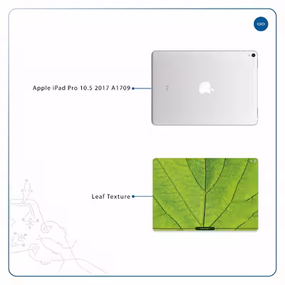 برچسب پوششی ماهوت مدل Leaf-Texture مناسب برای تبلت اپل iPad Pro 10.5 2017 A1709