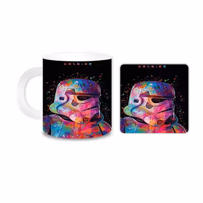 ماگ مدل استاروارز کد 1951 به همراه زیر لیوانی