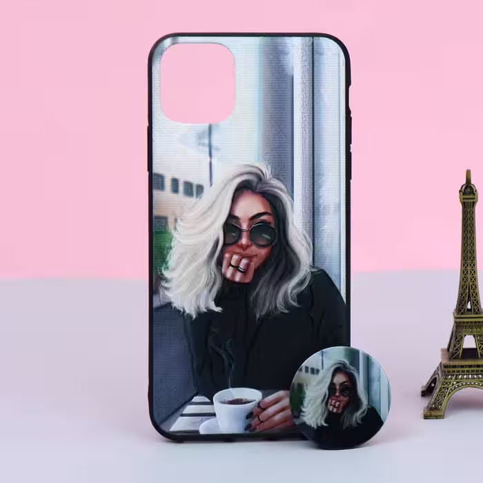 کاور طرح دخترانه کد 118 مناسب برای گوشی موبایل اپل iPhone 11 Pro Max به همراه پایه نگهدارنده