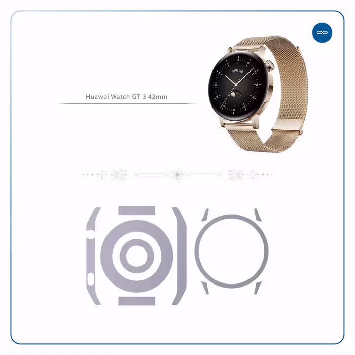 برچسب ماهوت طرح Matte-Silver مناسب برای ساعت هوشمند هوآوی Watch GT 3 42mm