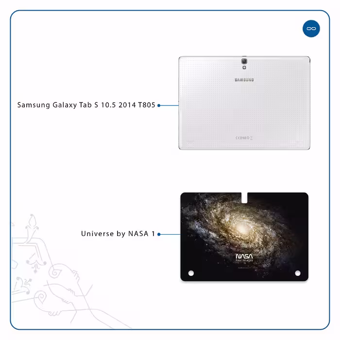 برچسب پوششی ماهوت مدل Universe-by-NASA-1 مناسب برای تبلت سامسونگ Galaxy Tab S 10.5 2014 T805