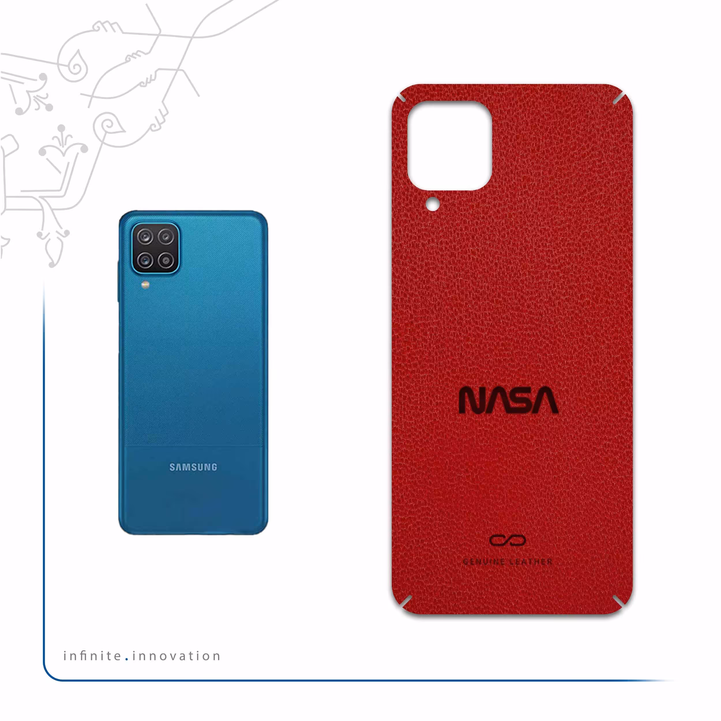 برچسب پوششی ماهوت مدل RL-NASA مناسب برای گوشی موبایل سامسونگ Galaxy A12