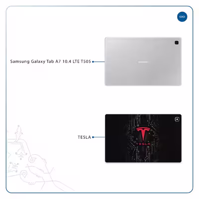 برچسب پوششی ماهوت مدل TESLA مناسب برای تبلت سامسونگ Galaxy Tab A7 10.4 LTE 2020 T505