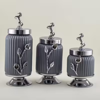 بانکه مدل کندی شیاردار کد PL228 مجموعه 3 عددی 