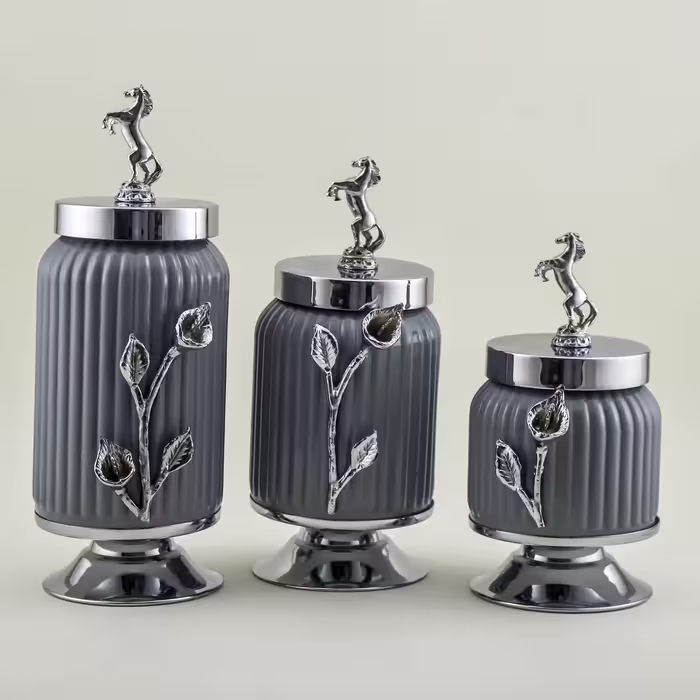 بانکه مدل کندی شیاردار کد PL228 مجموعه 3 عددی 