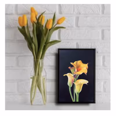 تابلو نقاشی رنگ روغن طرح گل شیپوری مدل رئالیسم کد 0013