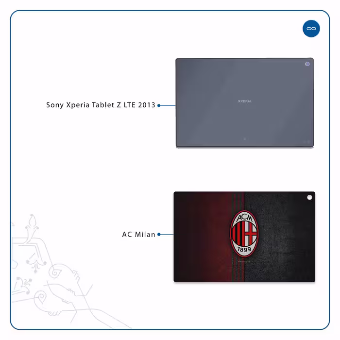 برچسب پوششی ماهوت مدل AC-Milan مناسب برای تبلت سونی Xperia Tablet Z LTE 2013