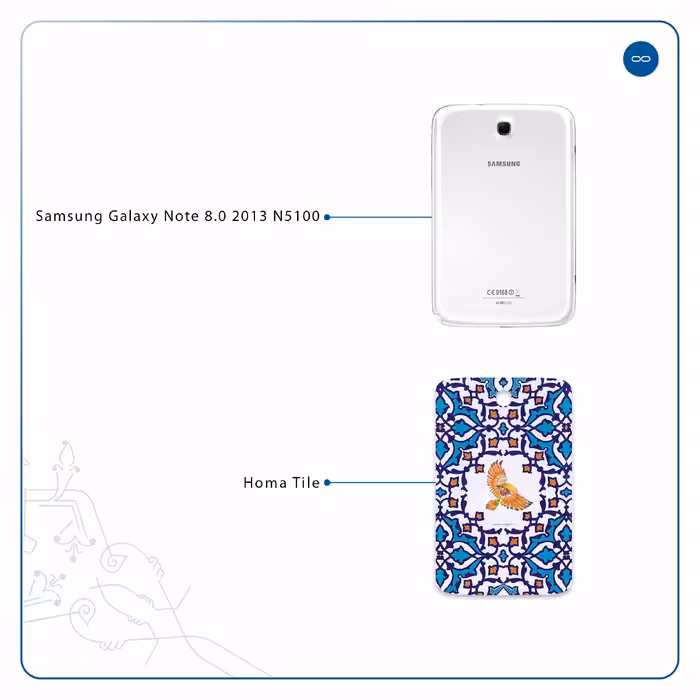 برچسب پوششی ماهوت مدل Homa Tile مناسب برای تبلت سامسونگ Galaxy Note 8.0 2013 N5100