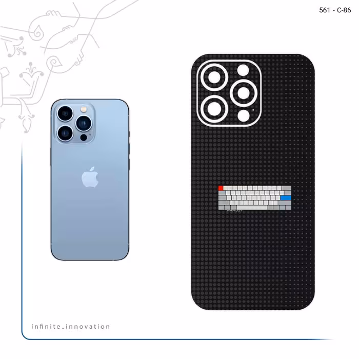 برچسب پوششی ماهوت مدل Minimal Keyboard Icon مناسب برای گوشی موبایل اپل iphone 13 Pro