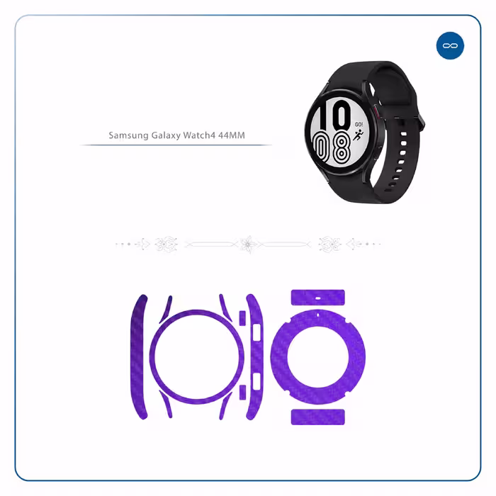 برچسب ماهوت طرح Purple Fiber مناسب برای ساعت هوشمند سامسونگ Watch4 44mm