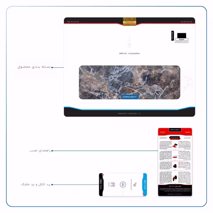 برچسب پوششی ماهوت مدل Earth-White-Marble مناسب برای تبلت هوآوی Mediapad M6 10.8 2019