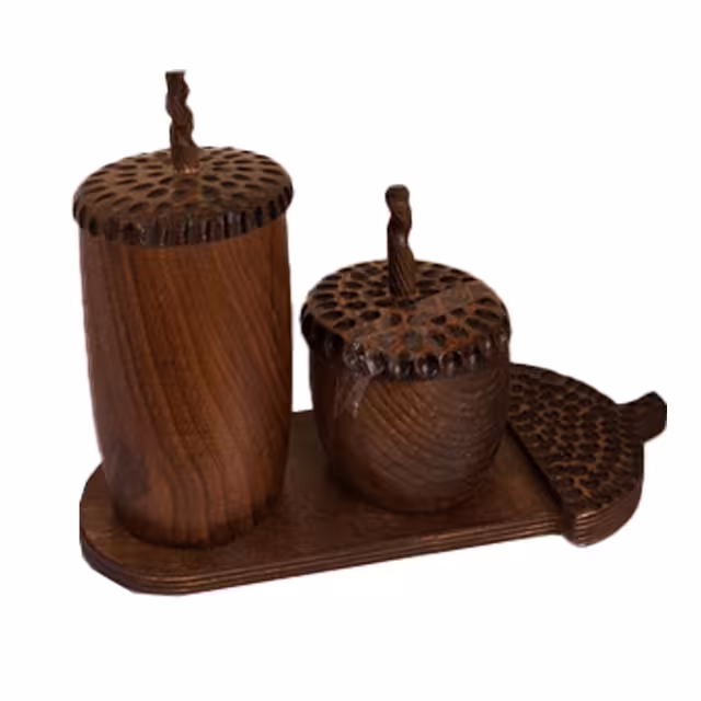 ست سه تیکه چوبی مدل بلوط