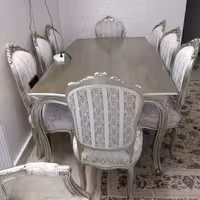 ست مبل 9نفره باجلومبلی وناهارخوری4نفره استیل (پس کرایه)