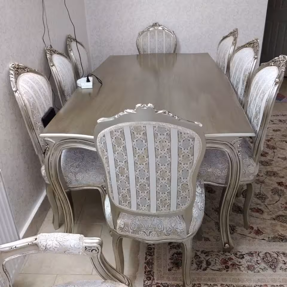 ست مبل 9نفره باجلومبلی وناهارخوری4نفره استیل (پس کرایه)