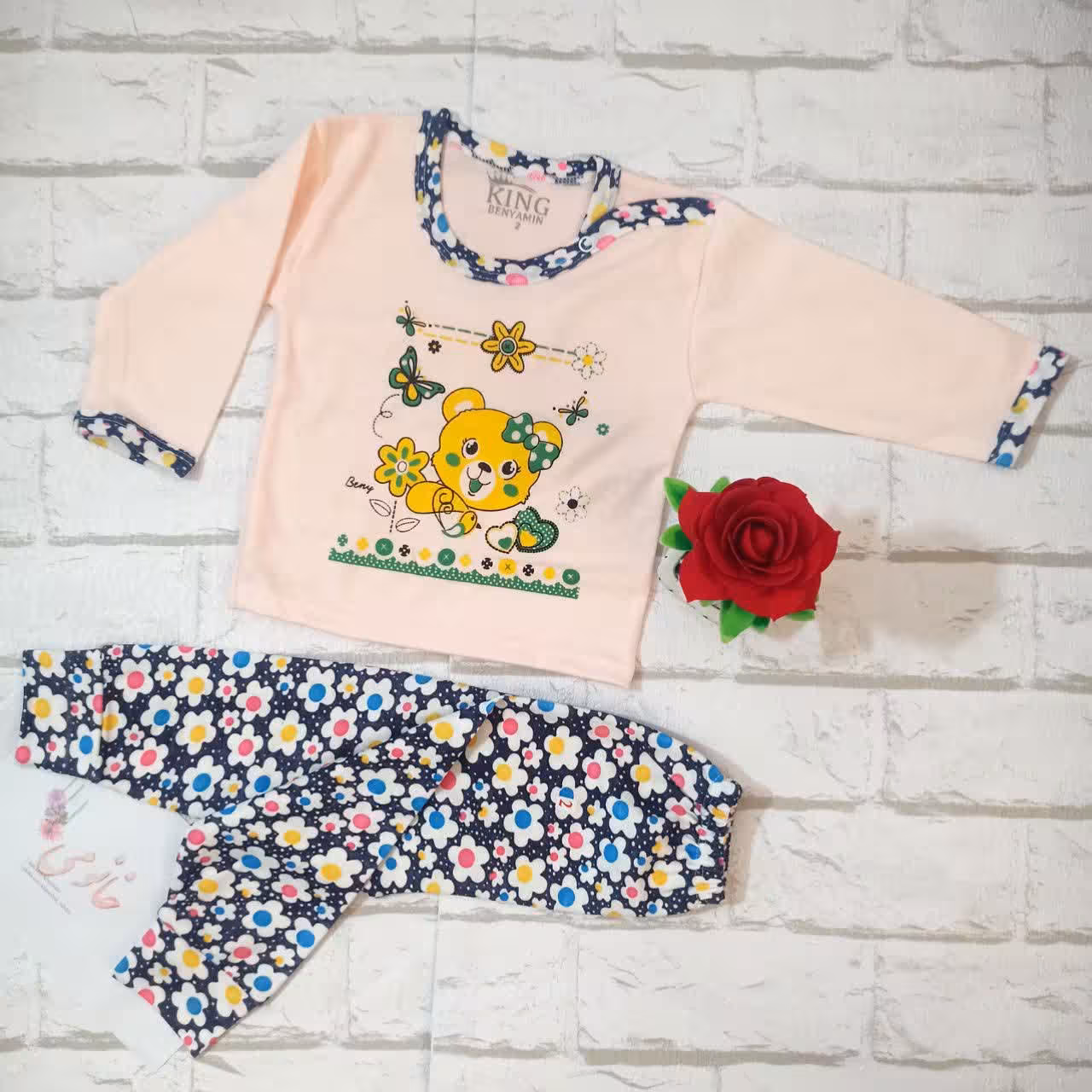 بلوز شلوار نوزادی دخترانه شکوفه