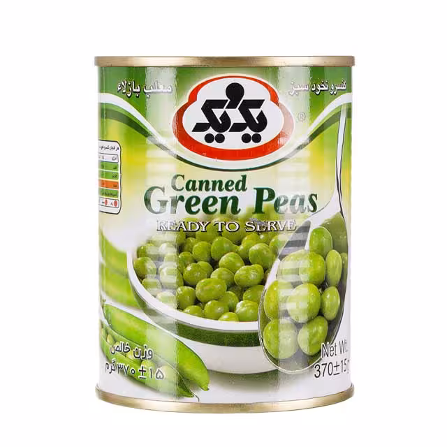 کنسرو نخود سبز فرنگی یک و یک 370 گرمی