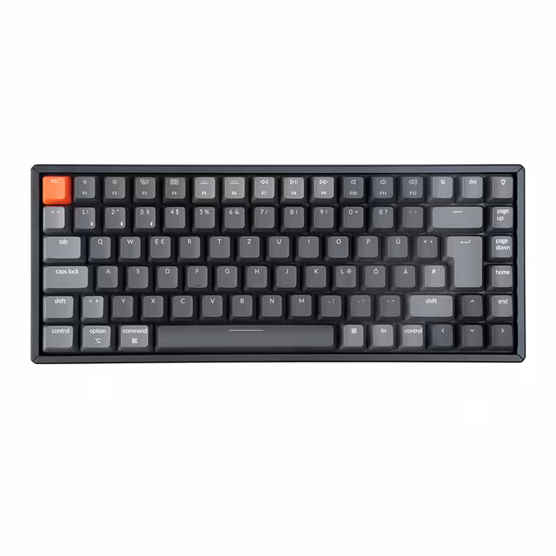 کیبورد بی سیم گیمینگ کیکرون K2 V2 65% GREY Metal Brown SW Flat RGB