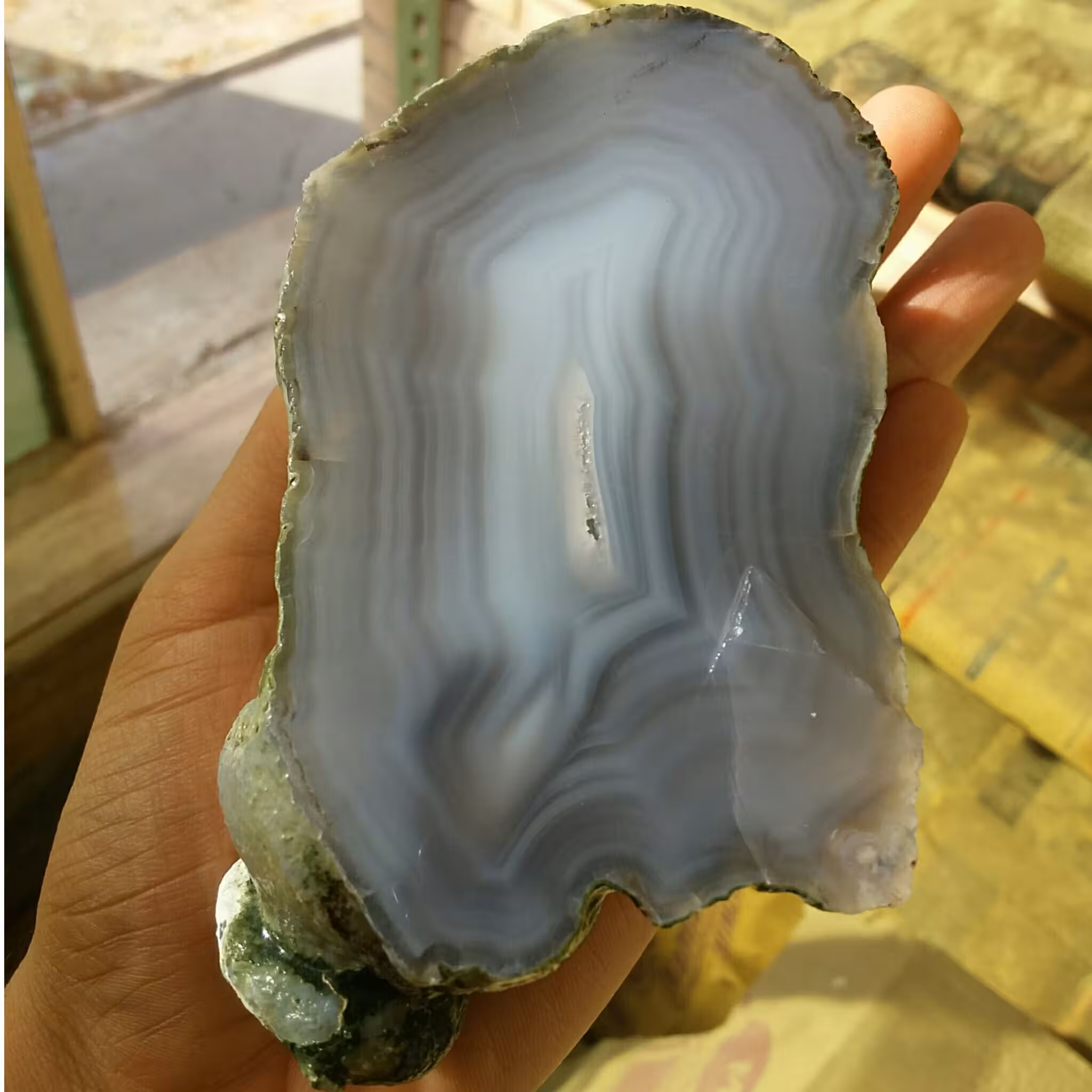 اسلایس سنگ راف عقیق سلیمانی 3بعدی غولپیکر محشر 100در100 طبیعی شاهکار خلقت دیدنی