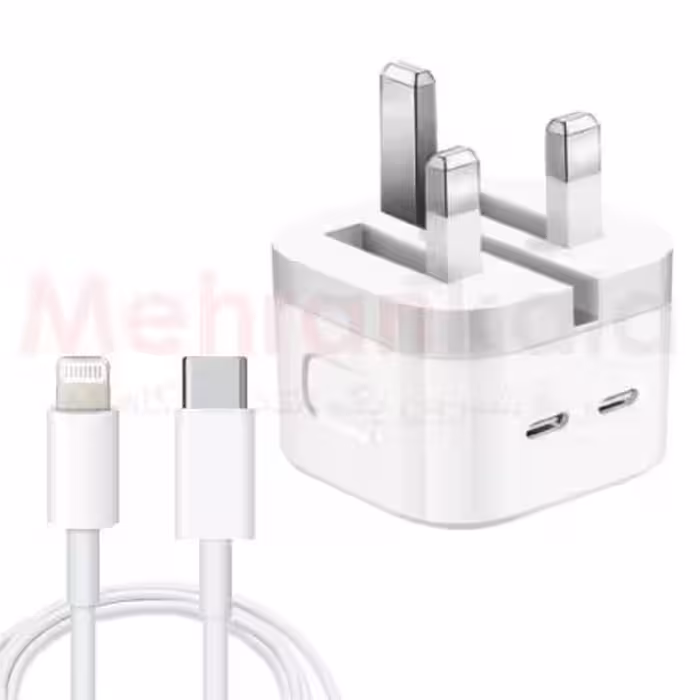 شارژر 35 وات اپل مدل Dual Port USB-C به همراه کابل شارژ