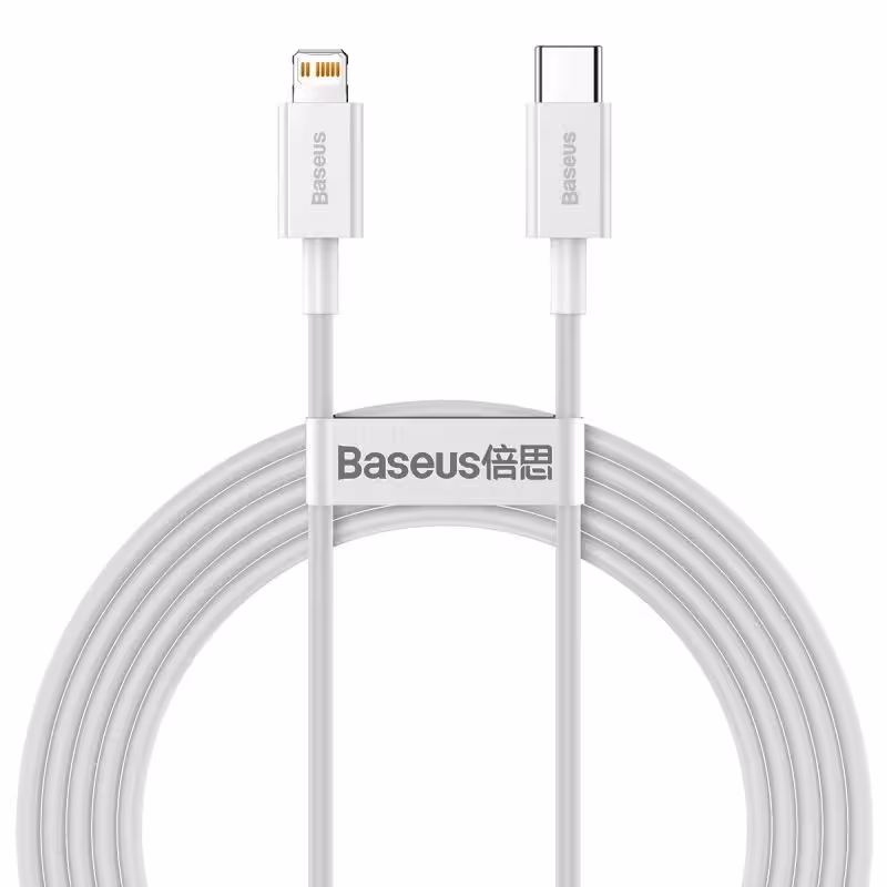 کابل تبدیل USB-C به لایتنینگ باسئوس مدل Superior Series 20W طول 1.5 متر