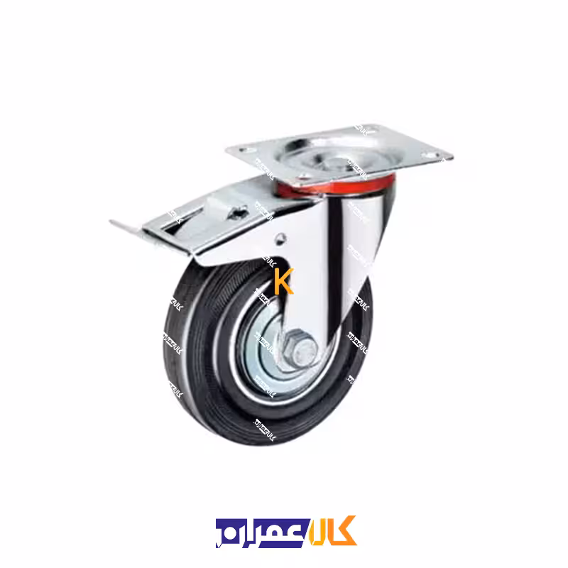 چرخ ترمزدار ورقی مشکی سایز 12.5