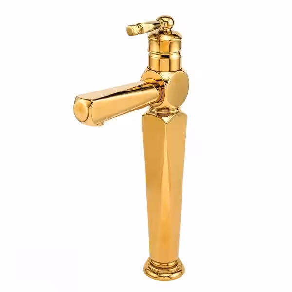 شیر روشویی پایه بلند ارس طلایی قهرمان