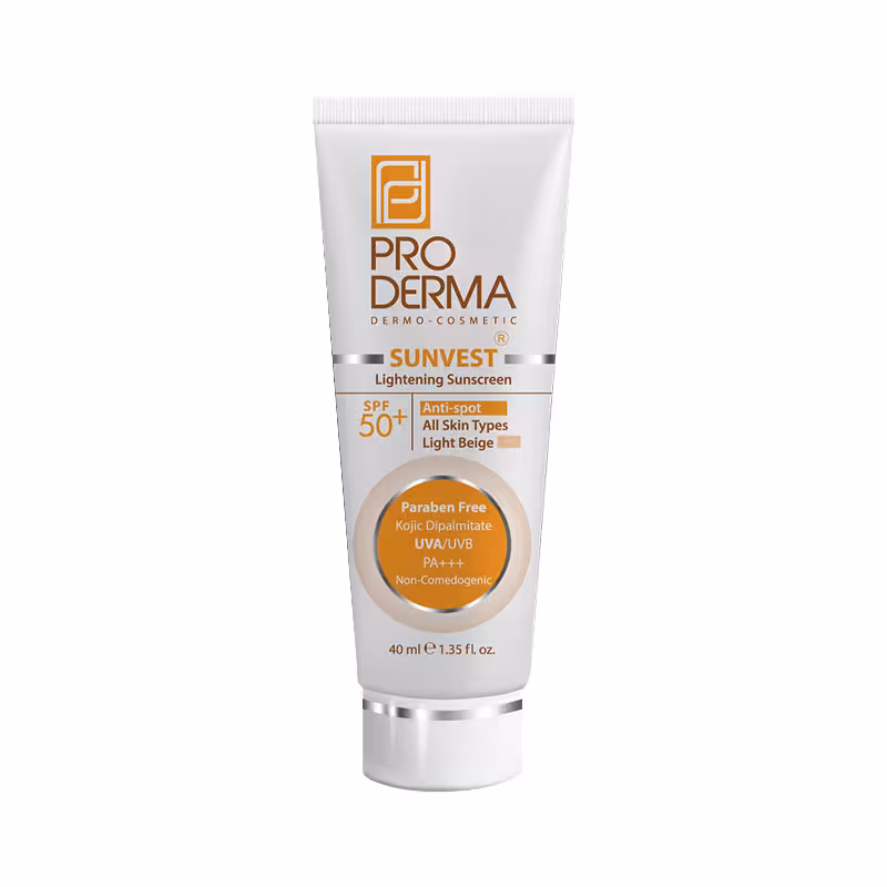 ضدآفتاب و روشن کننده لک های پوست پرودرما SPF50