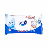 دستمال مرطوب آنتی باکتریال معطر تنو 60 عددی