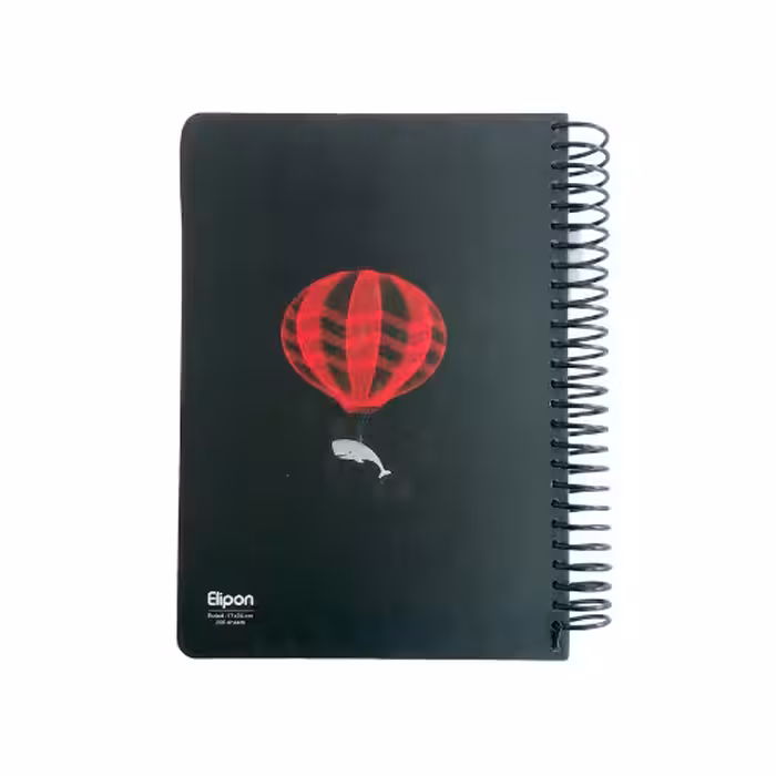 دفتر 200 برگ سیمی فانتزی جلد سخت الیپون طرح 3