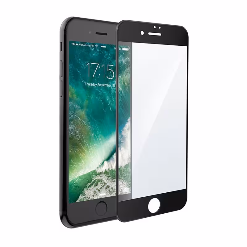 محافظ صفحه نمایش آر جی مدل Full Cover Tempered Glass مناسب برای گوشی موبایل آیفون 7 پلاس