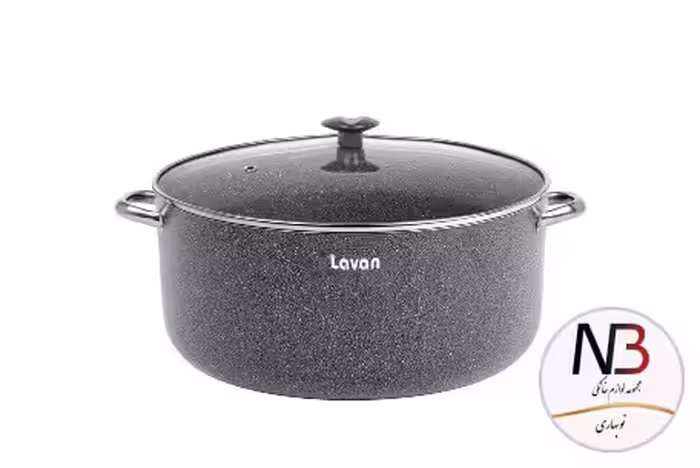 قابلمه گرانیتی درب شیشه ای لاوان مدل تیتان سایز 22