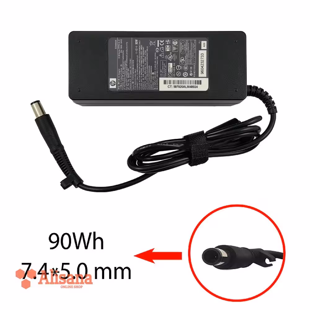 آداپتور لپ تاپ اچ پی 19V 4.74A Gimo Plus سردلی