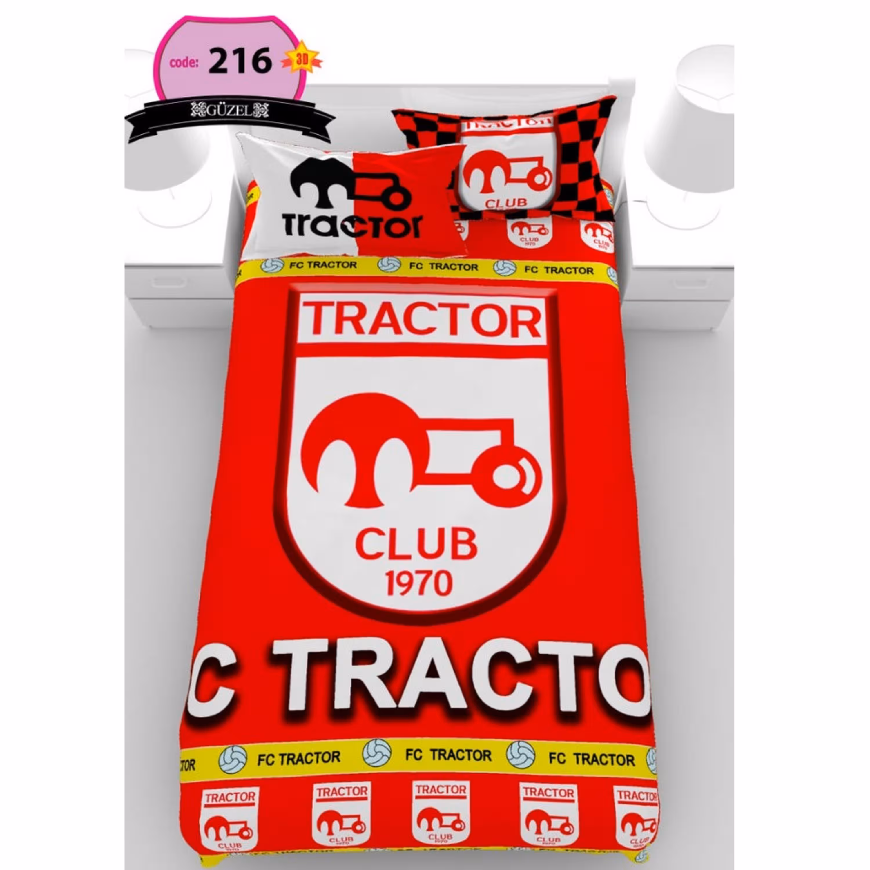 روتختی تک نفره سه بعدی برند گوزل -5 تکه -کد 216