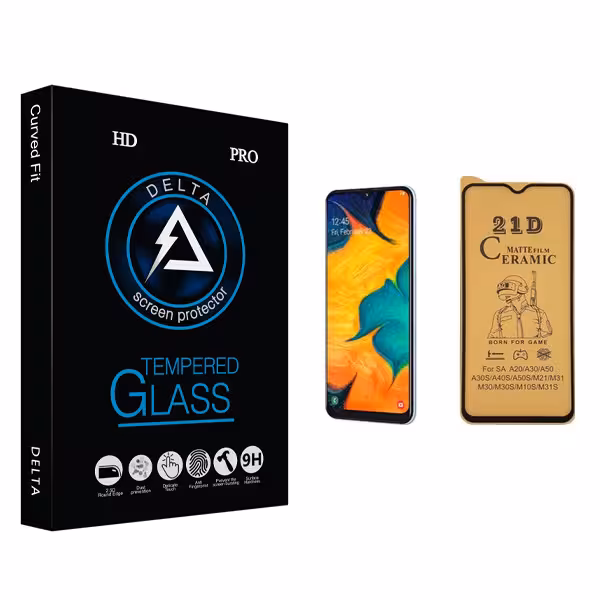 محافظ صفحه نمایش سرامیکی دلتا مدل Fit مناسب برای گوشی موبایل سامسونگ Galaxy A30