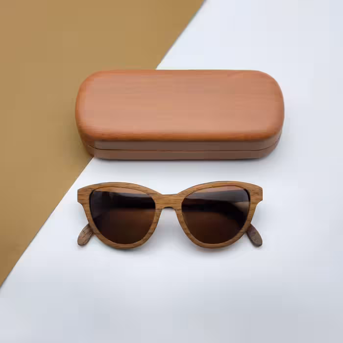 عینک چوبی دست‌ساز میدو مدل O007