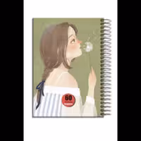 دفترچه یادداشت  60 برگ سایز آپنج برند آپادانا مدل دختر قاصدک به دست