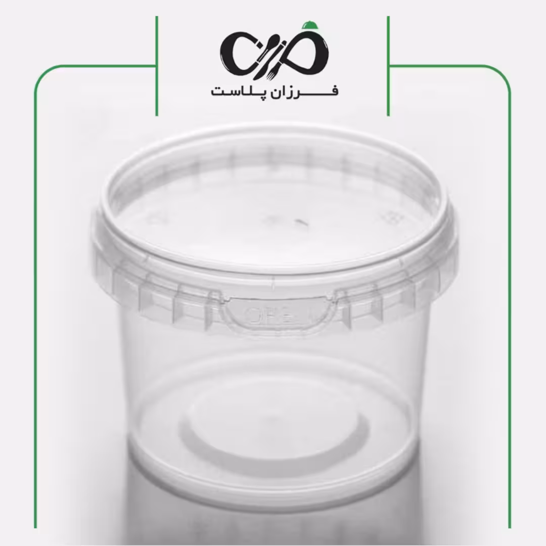 ظرف یکبار مصرف مایکروویوی گرد 250cc پولاد پویش با درب (400عددی)