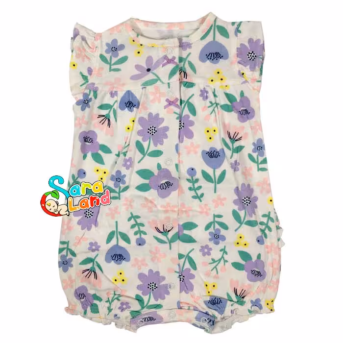 رامپر کودک کارترز carter’s جیب دار طرح گل یاسی